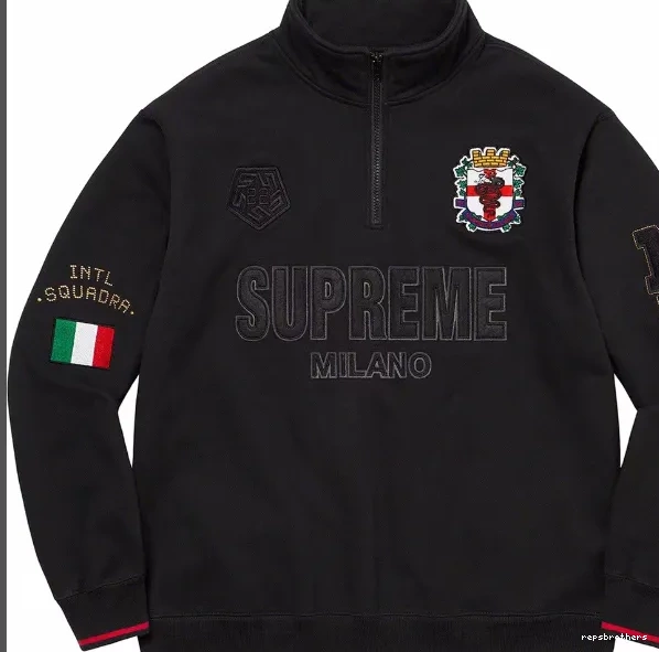 Zip S Milano Milan L Half Black Pullover White 22FW Zip and Half M Hoodie XL 0801